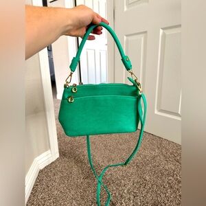 Charming teal over the shoulder bag